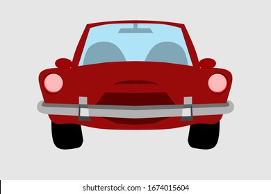 cartoon car. Vector car design with a simple concept.