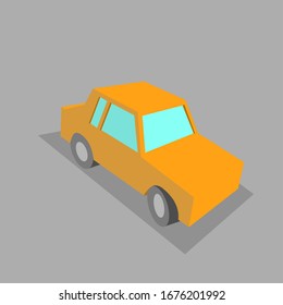 cartoon car. Vector car design with a simple concept.