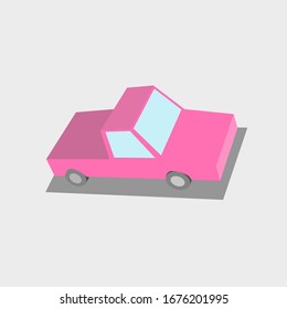 cartoon car. Vector car design with a simple concept.