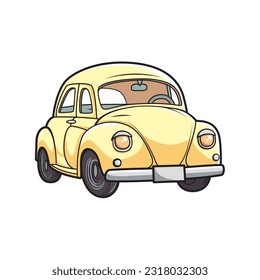 Cartoon car. Vector illustration isolated on white background