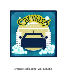 cartoon car wash icon