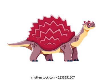 Cartoon Carbonemys dinosaur character. Paleontology lizard, isolated ancient wildlife creature or prehistoric turtle with spiky shell. Paleocene period extinct monster vector funny personage