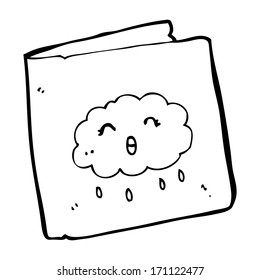 cartoon card with cloud pattern