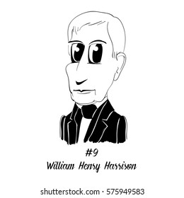 Cartoon Caricature Character Historical Portrait US Presidents Comic Emoticon