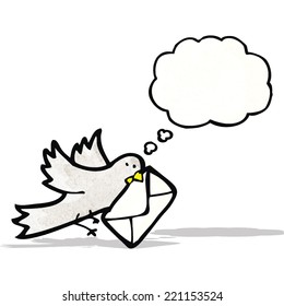 cartoon carrier pigeon