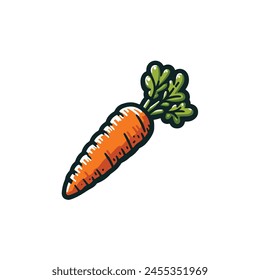 cartoon carrot healthy vegetable vector illustration template design