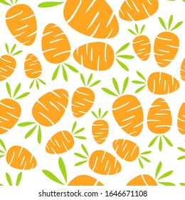 Cartoon carrot pattern. background design with a lot of carrot.