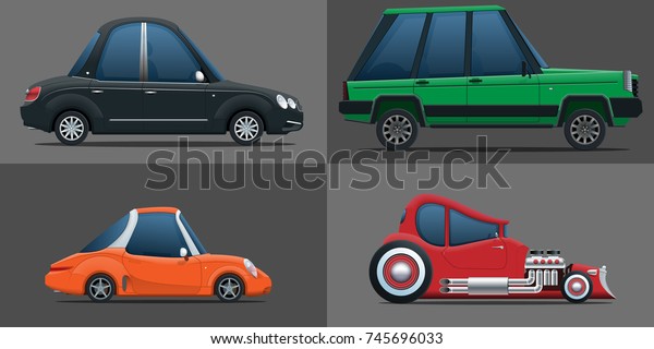 Cartoon cars\
set