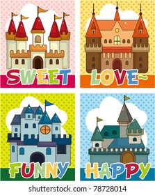 cartoon castle card