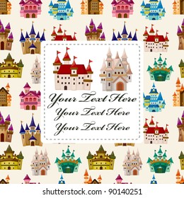 cartoon castle card
