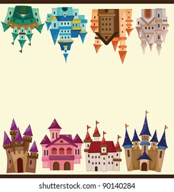 cartoon castle card