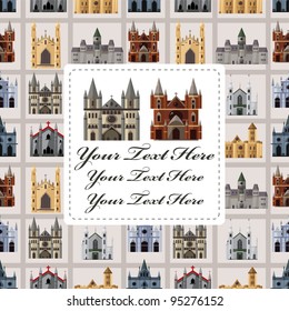 cartoon castle card