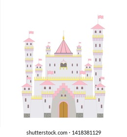 Cartoon Castle Draw Vector Stock Vector (Royalty Free) 1418381129