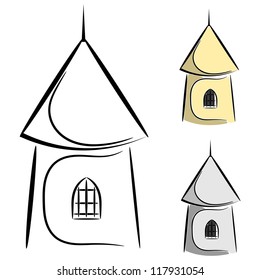 Cartoon castle tower. eps10