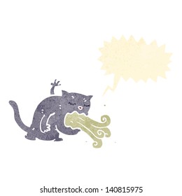 gatito de caricatura enfermo