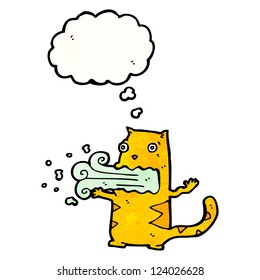 cartoon cat belching