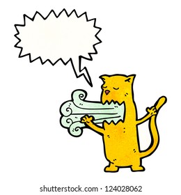 Cartoon Katze Burning