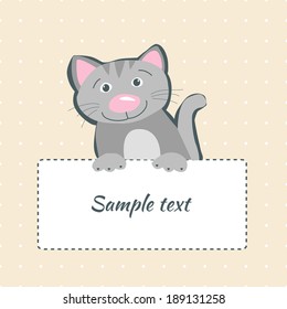 Cartoon cat card 