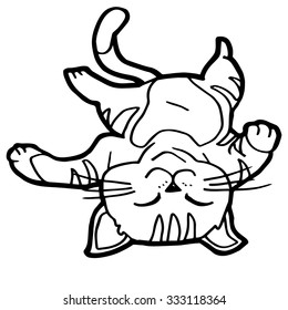 cartoon Cat Coloring Page