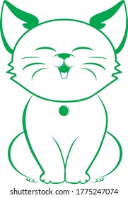 Cartoon Cat Cute Logo Animal Pet