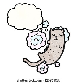 cartoon cat dreaming
