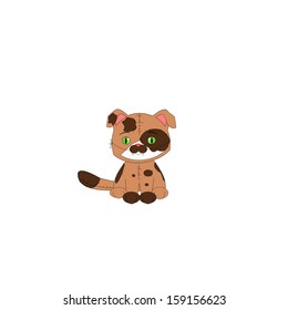 Cartoon cat dressed in dog