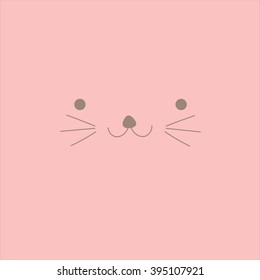 Cartoon cat face