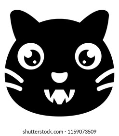 
Cartoon cat face icon
