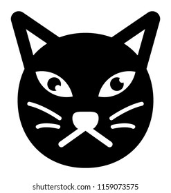 
Cartoon cat face icon
