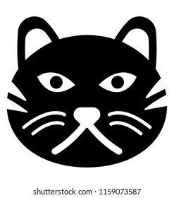 
Cartoon cat face icon
