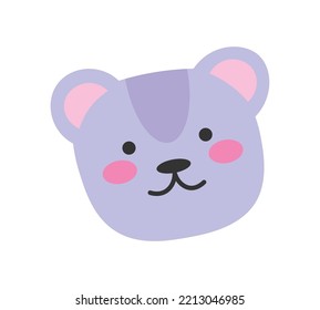 Cartoon cat head. Vector illustration