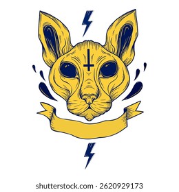 desenho animado gato cabeça vetor ilustração