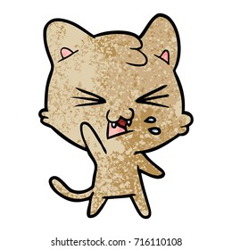 chiado de gato de desenho animado