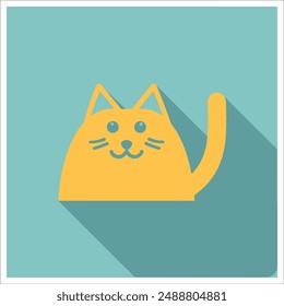 
cartoon cat icon vector cute kitty