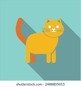 
cartoon cat icon vector cute kitty