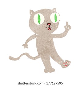 gato de dibujos animados con idea