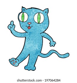 gato de desenho animado com ideia