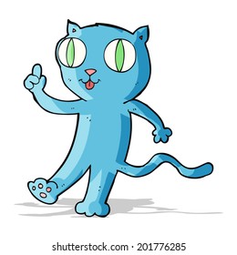 cartoon cat with idea