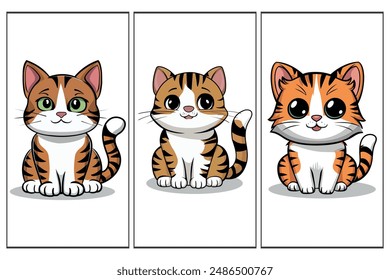 Cartoon cat illustration vector design