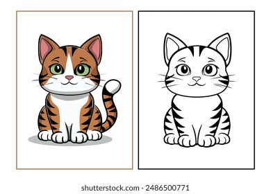 Cartoon Katze Illustration Vektorgrafik Design