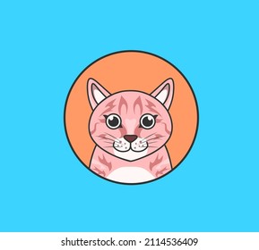 cartoon cat logo, vector, icon