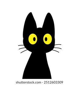 cartoon cat looking blank without any expression