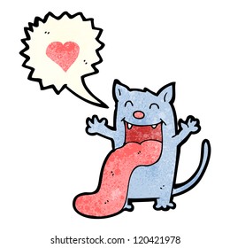 cartoon cat in love