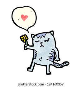 Cartoon Katze verliebt