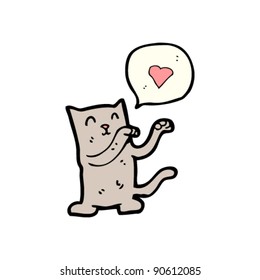 Cartoon Katze verliebt