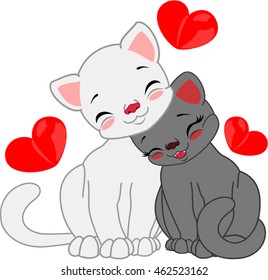 Cartoon cat lovers.