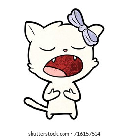 maullar a gato de dibujos animados