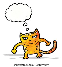 cartoon cat ready for fight