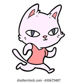 cartoon cat running