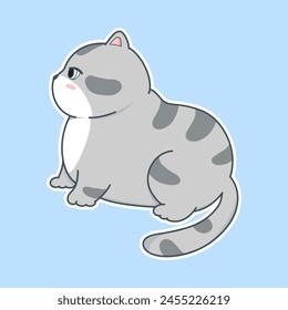 cartoon cat with a sad expression